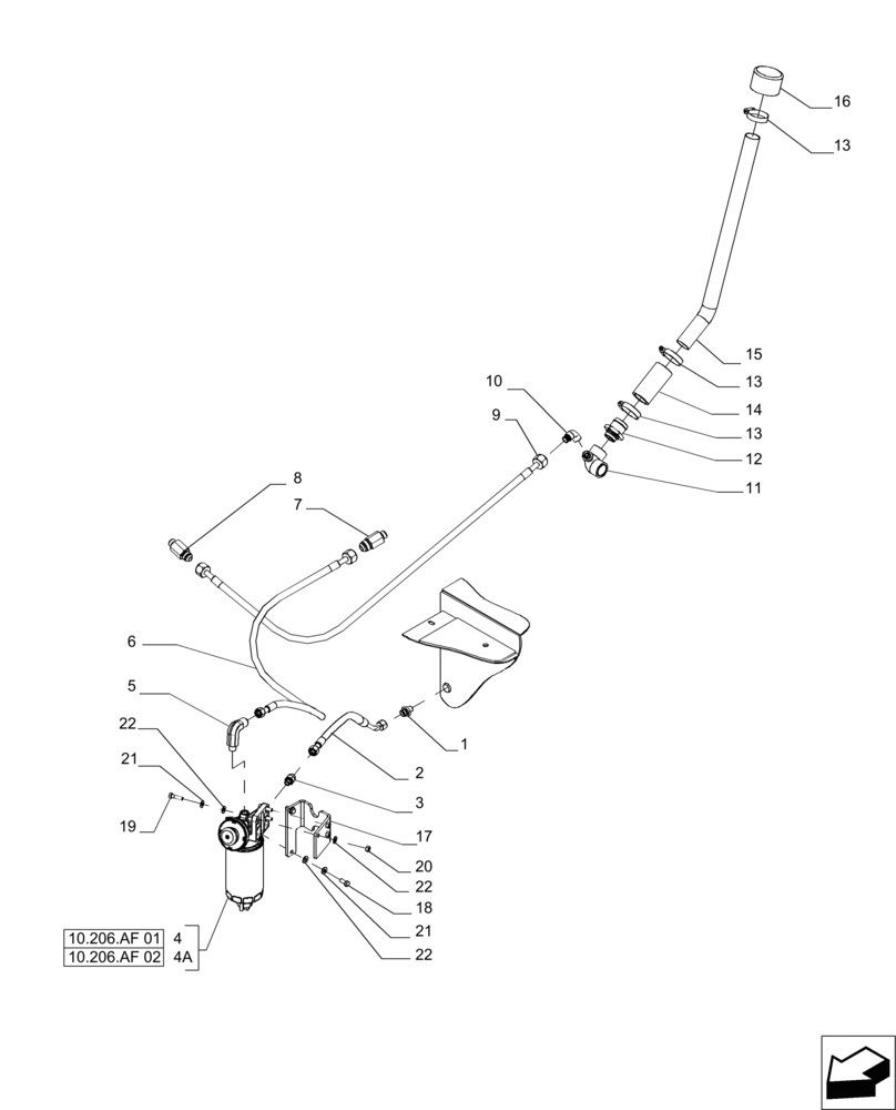 Схема запчастей Case IH A8800 - (10.210.AF[02]) - FUEL LINES (SCANIA DC9) (10) - ENGINE