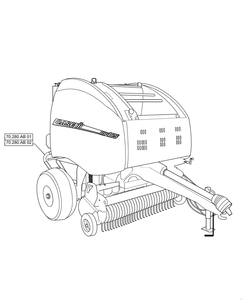 Схема запчастей Case IH RB455 - (00.000.70) - PICTORIAL INDEX - EJECTION (00) - GENERAL & PICTORIAL INDEX