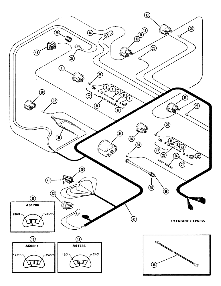 Схема запчастей Case IH 870 - (084) - INSTRUMENTS AND WIRING, (301B) SPARK IGNITION ENGINE (04) - ELECTRICAL SYSTEMS