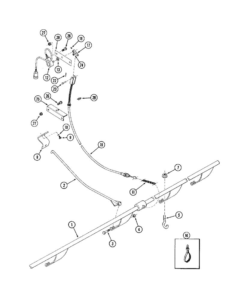 Схема запчастей Case IH 1010 - (9D-16) - AUTOMATIC HEADER CONTROL (58) - ATTACHMENTS/HEADERS