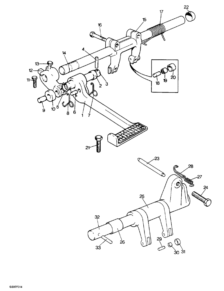 Схема запчастей Case IH 885N - (6-16) - CLUTCH RELEASE MECHANISM, MECHANICAL COMPONENTS (06) - POWER TRAIN