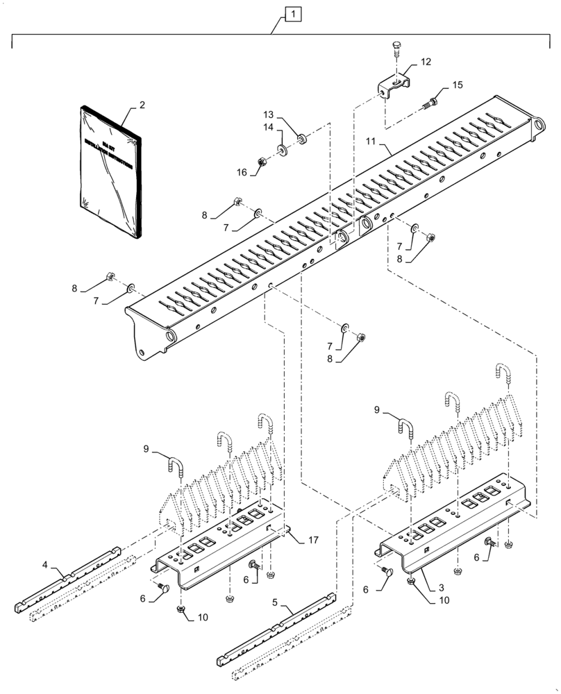 Схема запчастей Case IH 7120 - (88.220.03[01]) - KNIFE HOLDER, CHOPPING UNIT, SMALL (88) - ACCESSORIES
