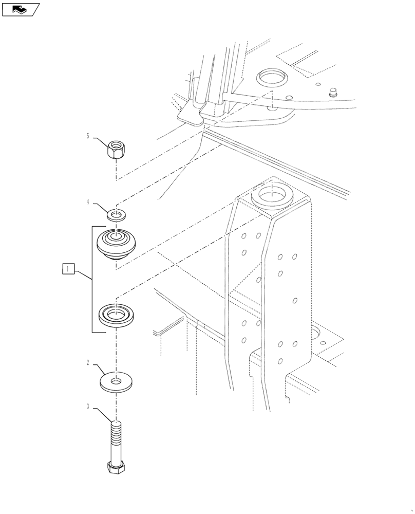 Схема запчастей Case IH TITAN 4540 - (90.150.BI[01]) - CAB MOUNTING (90) - PLATFORM, CAB, BODYWORK AND DECALS