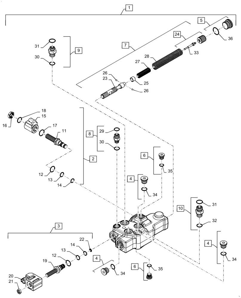Схема запчастей Case IH 9230 - (14.100.AR[06]) - VAR - 425465, 425464, 425361, 425362 - VALVE, DRIVE, ROTOR (14) - MAIN GEARBOX & DRIVE