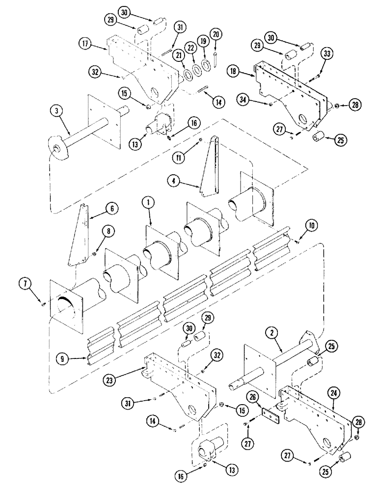 Схема запчастей Case IH 1010 - (9A-02) - 5 BAT REEL, 15.0, 17.5, 20.0, 22.5 AND 25.0 FOOT HEADERS (58) - ATTACHMENTS/HEADERS