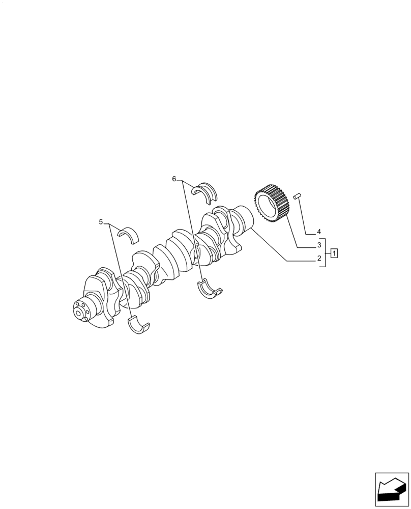 Схема запчастей Case IH F3JFE613A B003 - (10.103.AA) - CRANKSHAFT (10) - ENGINE