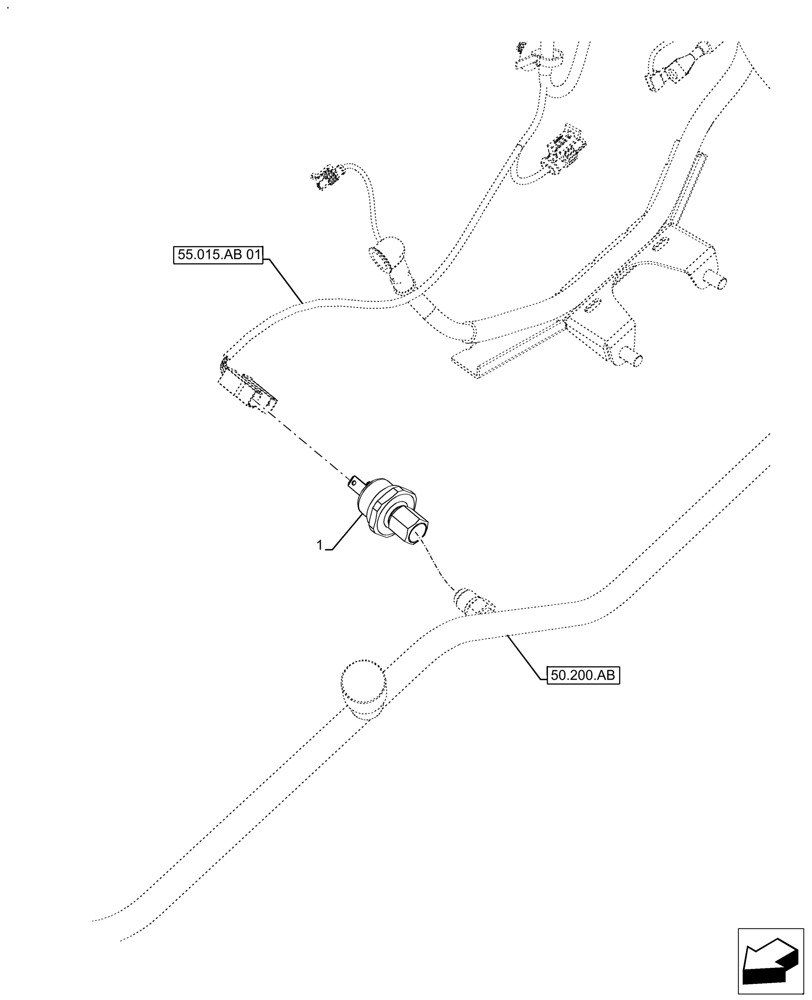 Схема запчастей Case IH FARMALL 120A - (55.050.AA) - VAR - 390646 - AIR CONDITIONER, PRESSURE SWITCH (55) - ELECTRICAL SYSTEMS