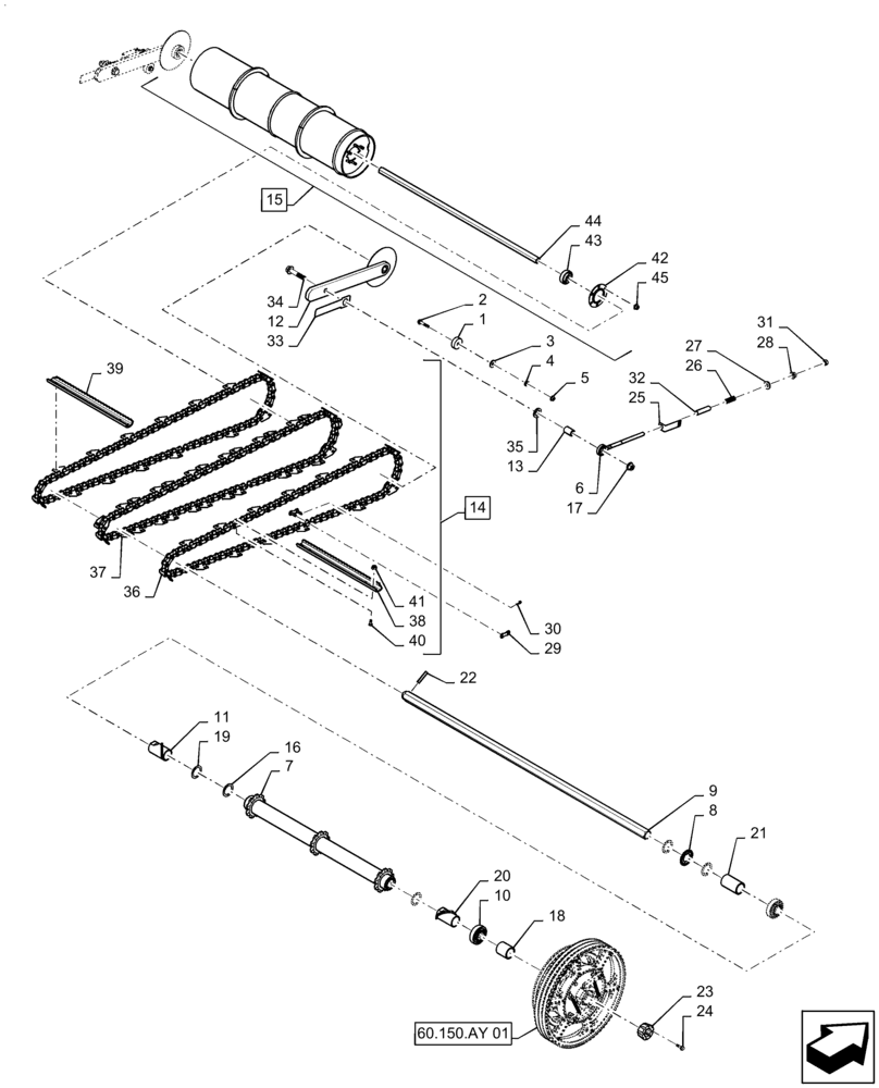Схема запчастей Case IH 7140 - (60.150.AD[01]) - VAR - 425081, 425082, 425083 - CONVEYOR, FEEDER, STANDARD (60) - PRODUCT FEEDING