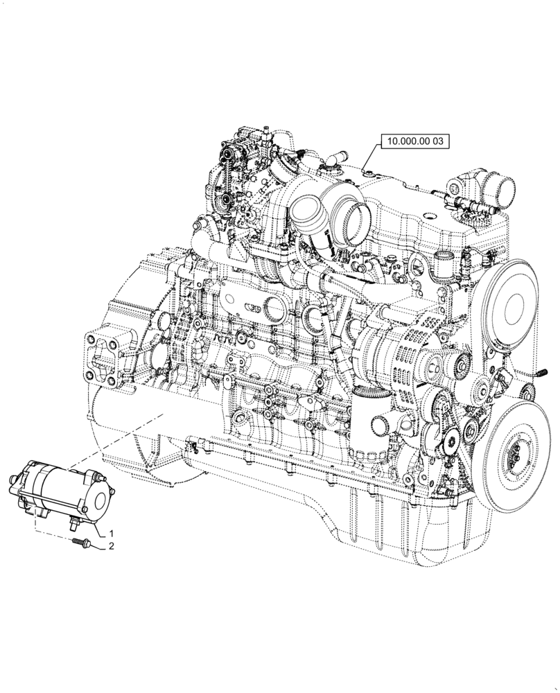Схема запчастей Case IH PATRIOT 3340 - (55.201.AE[01]) - STARTER MOTOR (55) - ELECTRICAL SYSTEMS
