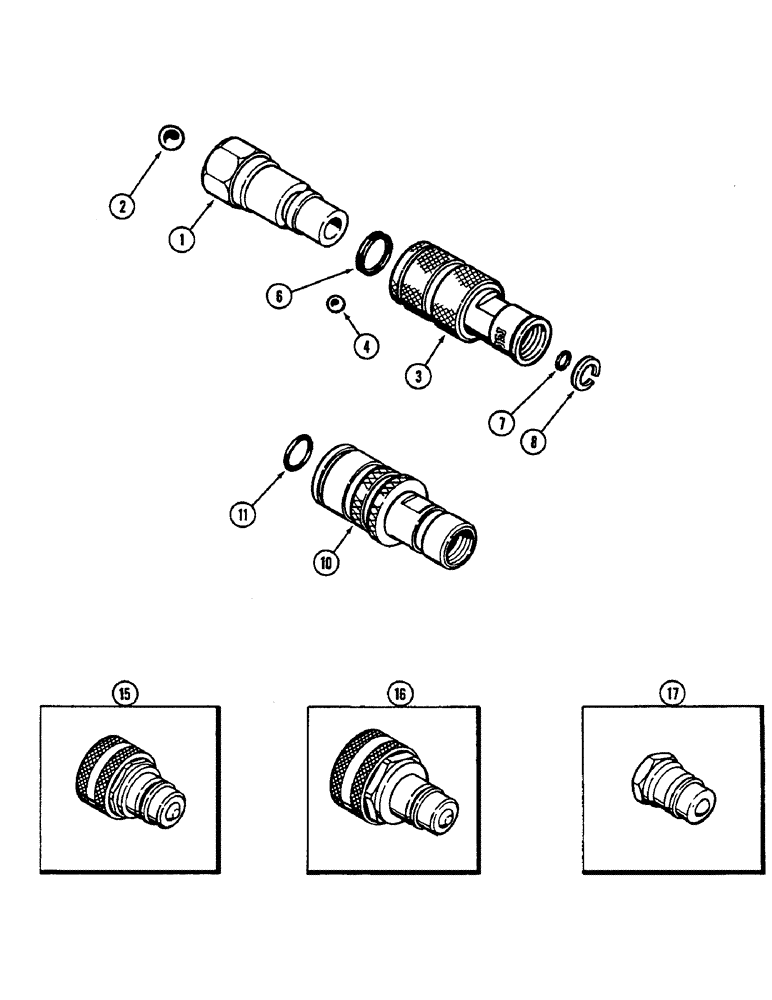 Схема запчастей Case IH 2290 - (8-452) - REMOTE HYDRAULICS, QUICK DISCONNECT COUPLINGS (08) - HYDRAULICS
