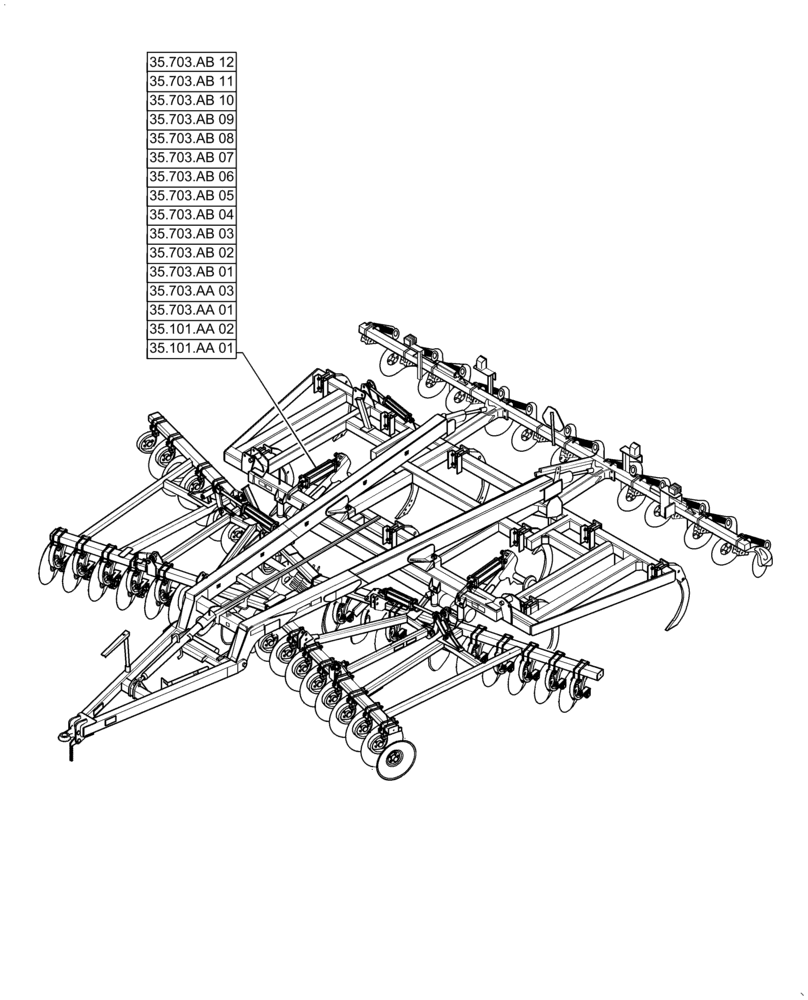 Схема запчастей Case IH ECOLO-TIGER 875 - (00.000.35) - PICTORIAL INDEX - HYDRAULICS (00) - GENERAL & PICTORIAL INDEX