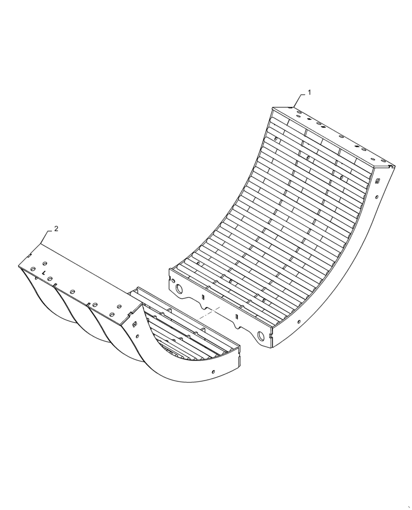 Схема запчастей Case IH 9230 - (66.105.AO[14]) - VAR - 415131 - ROUND BAR CONCAVE, HEAT TREATED (66) - THRESHING