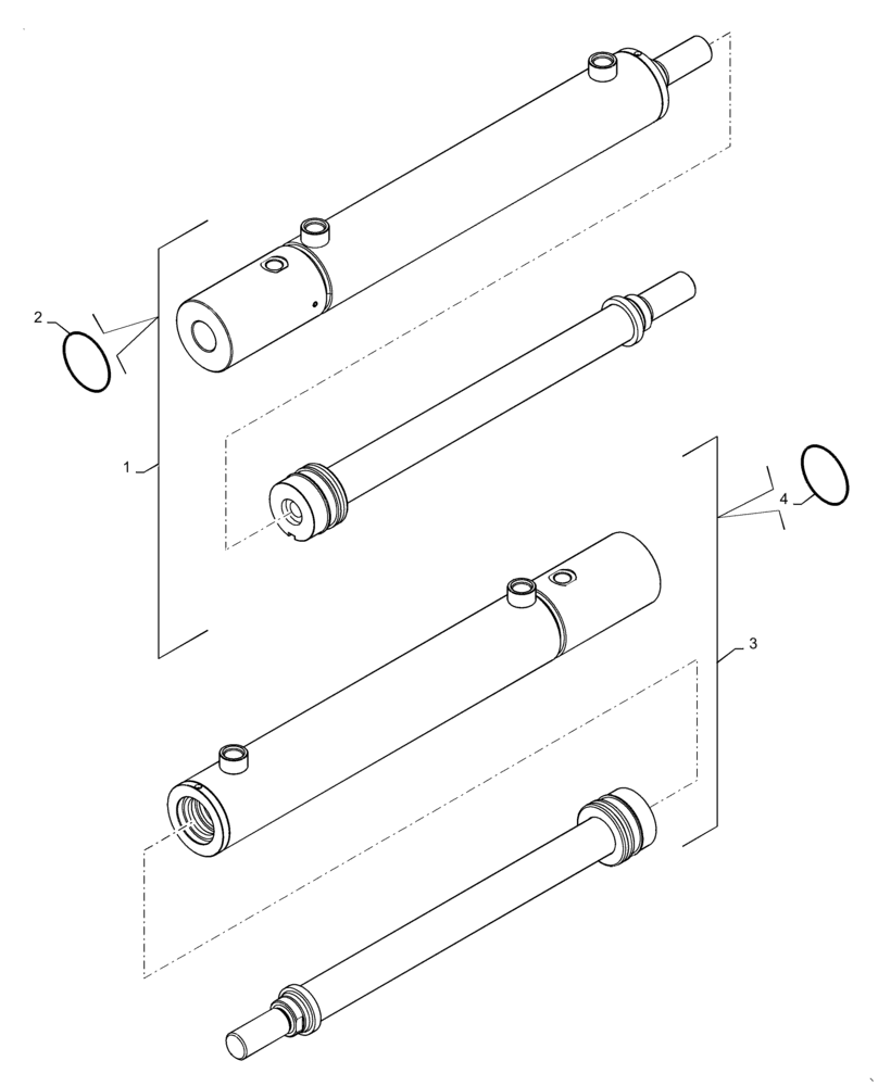 Схема запчастей Case IH 9240 - (41.216.AO) - VAR - 722305, 425256 - STEERING CYLINDER, REAR (41) - STEERING