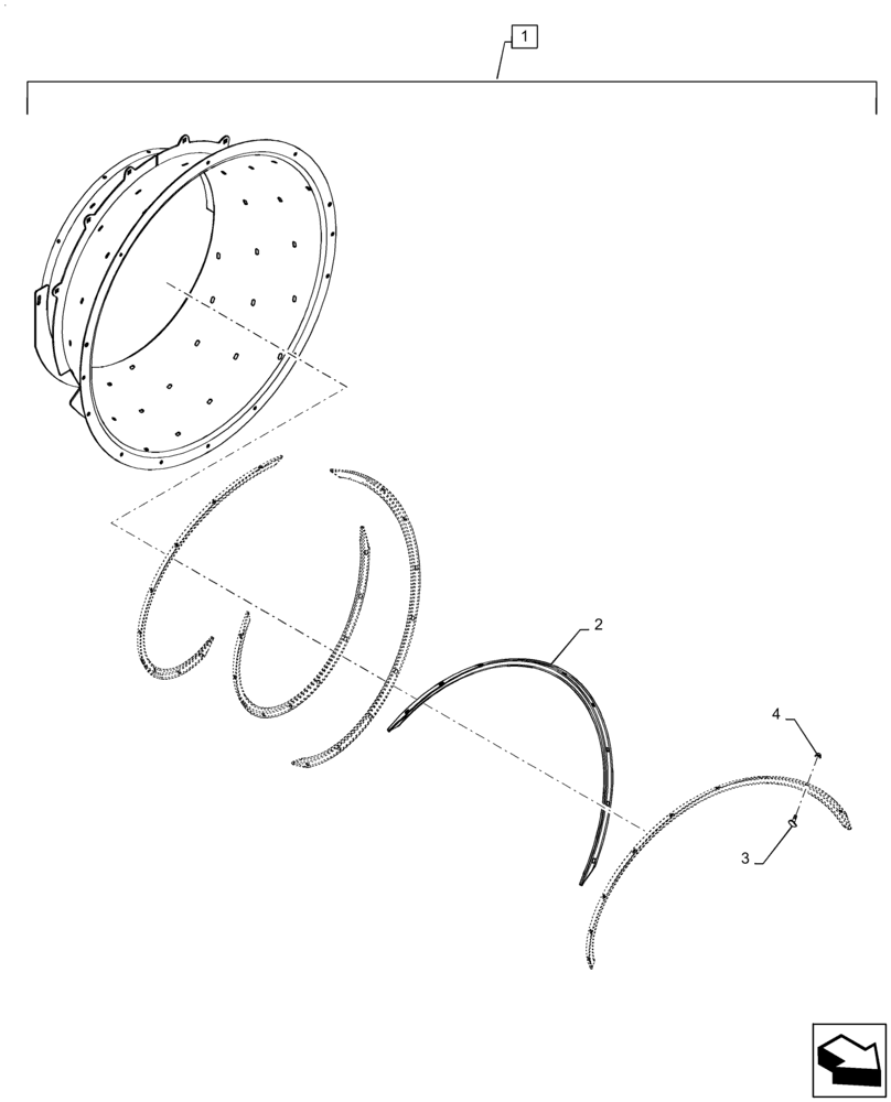 Схема запчастей Case IH 9230 - (66.101.AP) - CONE, FEEDING PLATFORM, VAR - 425198, 425199, 425513 (66) - THRESHING