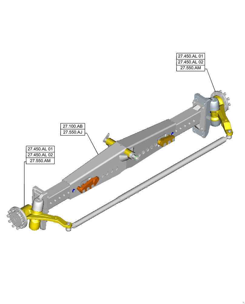 Схема запчастей Case IH 9240 - (27.000.00) - SECTION INDEX - REAR AXLE SYSTEM (27) - REAR AXLE SYSTEM