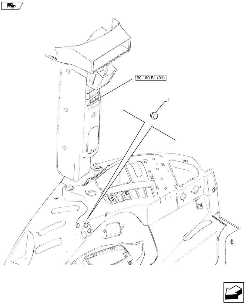 Схема запчастей Case IH FARMALL 115U - (55.000.AA[03]) - VAR - 334144, 335683 - HTS, SWITCH (55) - ELECTRICAL SYSTEMS