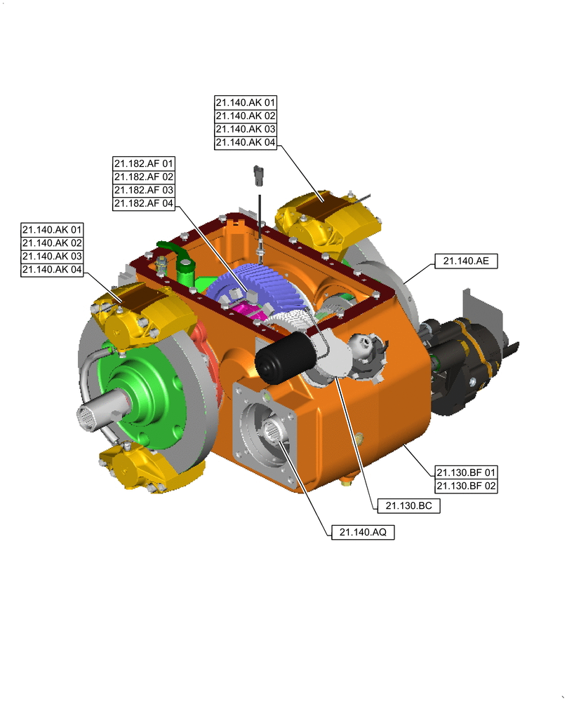 Схема запчастей Case IH 9240 - (21.000.00) - SECTION INDEX - TRANSMISSION (21) - TRANSMISSION