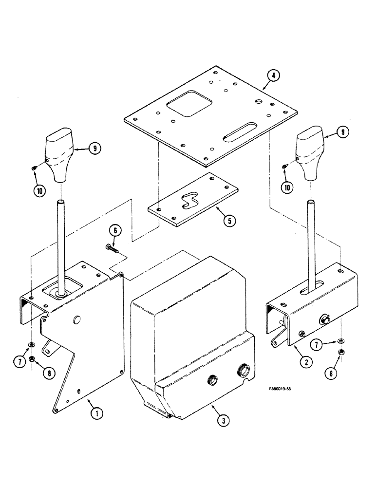 Схема запчастей Case IH 9150 - (6-038) - TRANSMISSION SHIFT CONTROLS, P.I.N. JCB0002116 AND AFTER (06) - POWER TRAIN
