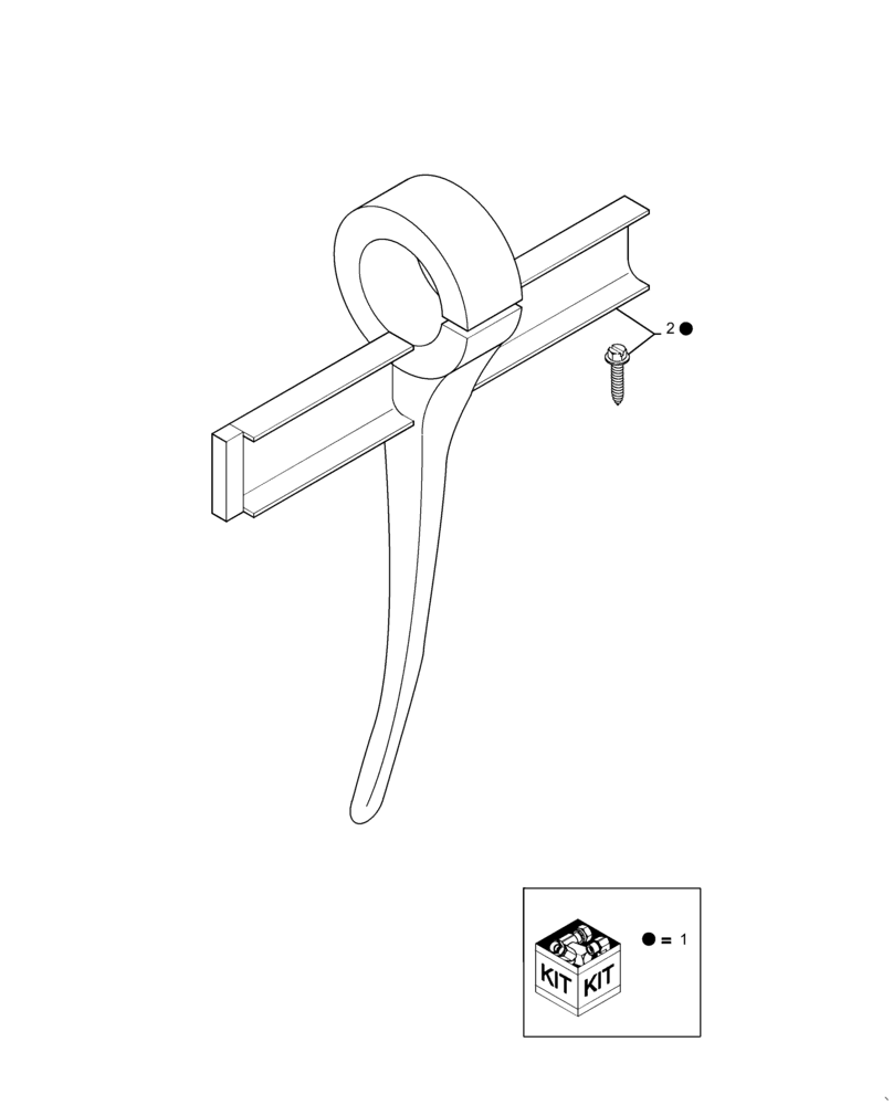 Схема запчастей Case IH 1052 - (09-25[01]) - KIT TINE (09) - CHASSIS