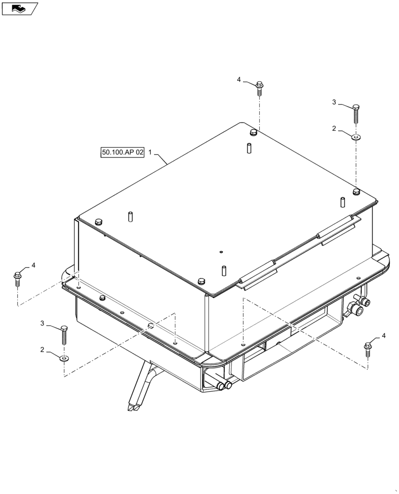 Схема запчастей Case IH PATRIOT 3240 - (50.100.AP[01]) - STANDARD HVAC MOUNTING (50) - CAB CLIMATE CONTROL