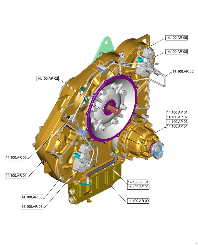 Схема запчастей Case IH 9240 - (14.000.00[02]) - SECTION INDEX - LIVE PTO (14) - MAIN GEARBOX & DRIVE