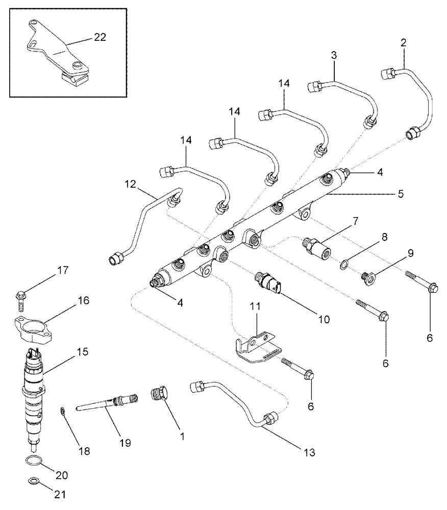 Схема запчастей Case IH TITAN 3520 - (02-060[02]) - TITAN FUEL INJECTION SYSTEM (01) - ENGINE