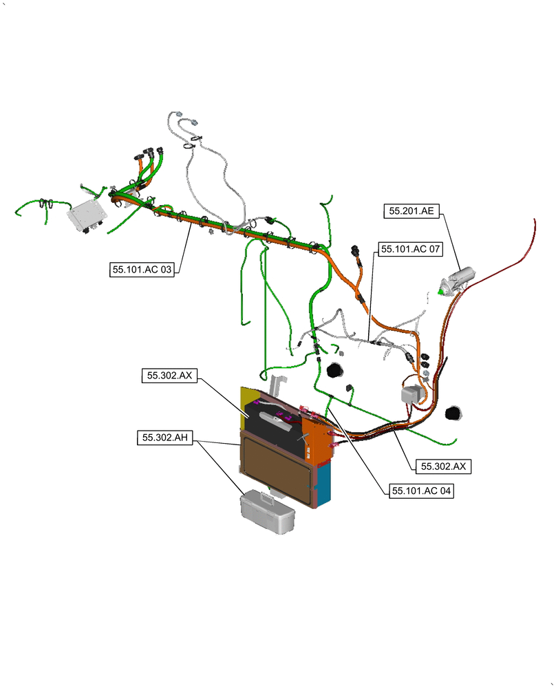 Схема запчастей Case IH 8240 - (55.000.00[03]) - SECTION INDEX - ELECTRICAL SYSTEMS (55) - ELECTRICAL SYSTEMS