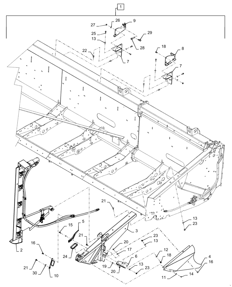 Схема запчастей Case IH 3162 - (88.058.12[02]) - KNIFE, DIA KIT LH, 25, 30, 35, 40, 45 FT (88) - ACCESSORIES