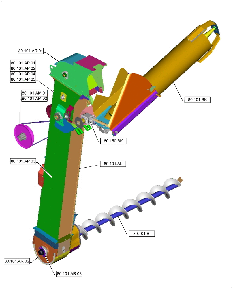 Схема запчастей Case IH 9240 - (80.000.00[01]) - SECTION INDEX - CROP STORAGE/UNLOADING (80) - CROP STORAGE/UNLOADING