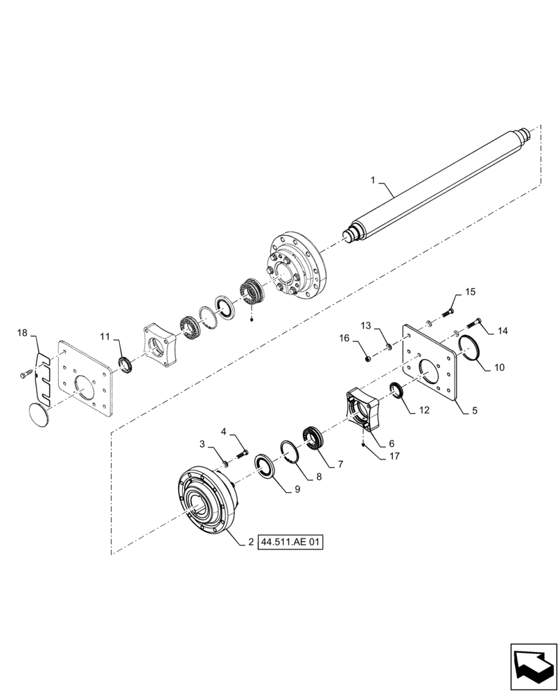 Схема запчастей Case IH TITAN 3040 - (25.400.AM [01]) - FRONT AXLE, AND BEARING ASSY (25) - FRONT AXLE SYSTEM