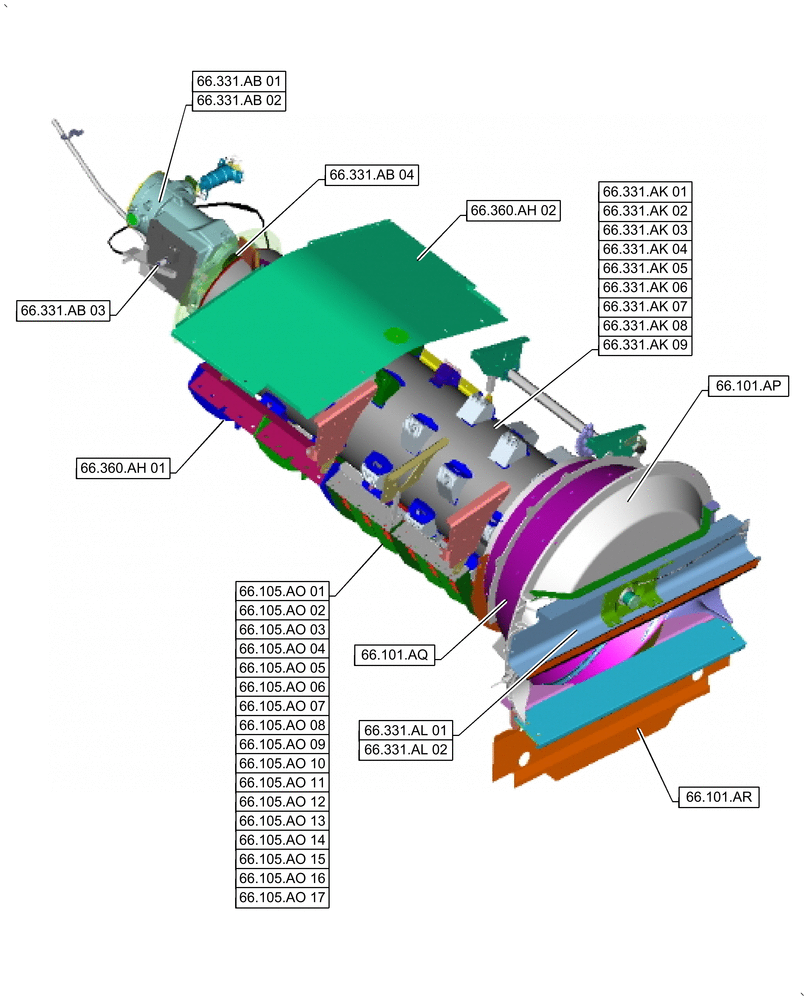 Схема запчастей Case IH 9240 - (66.000.00) - SECTION INDEX - THRESHING (66) - THRESHING