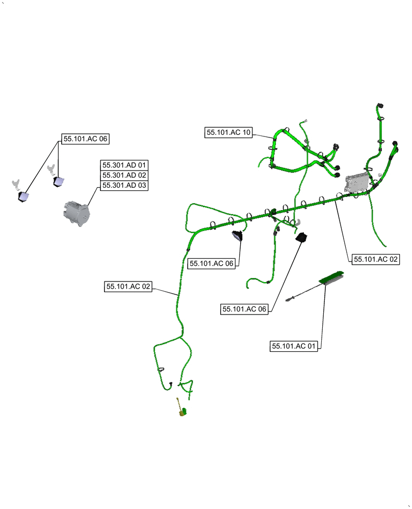 Схема запчастей Case IH 8240 - (55.000.00[02]) - SECTION INDEX - ELECTRICAL SYSTEMS (55) - ELECTRICAL SYSTEMS