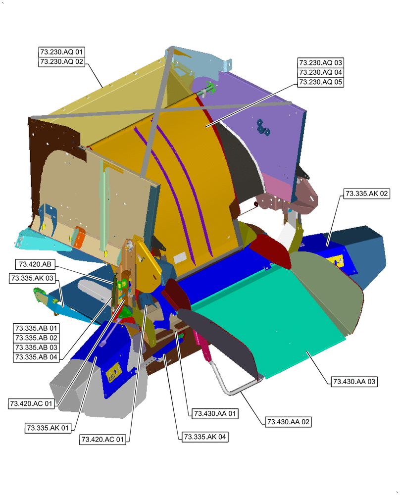 Схема запчастей Case IH 9240 - (73.000.00[02]) - SECTION INDEX - RESIDUE HANDLING (73) - RESIDUE HANDLING