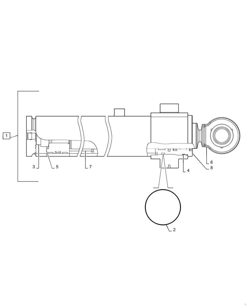 Схема запчастей Case IH 1245 - (35.100.BI[09]) - HYDRAULIC CYLINDER 3.50 X 112.13 NR (35) - HYDRAULIC SYSTEMS