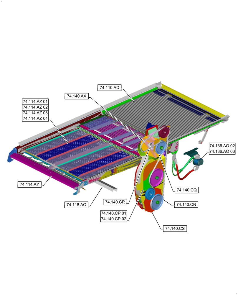 Схема запчастей Case IH 7240 - (74.000.00[02]) - SECTION INDEX - CLEANING (74) - CLEANING