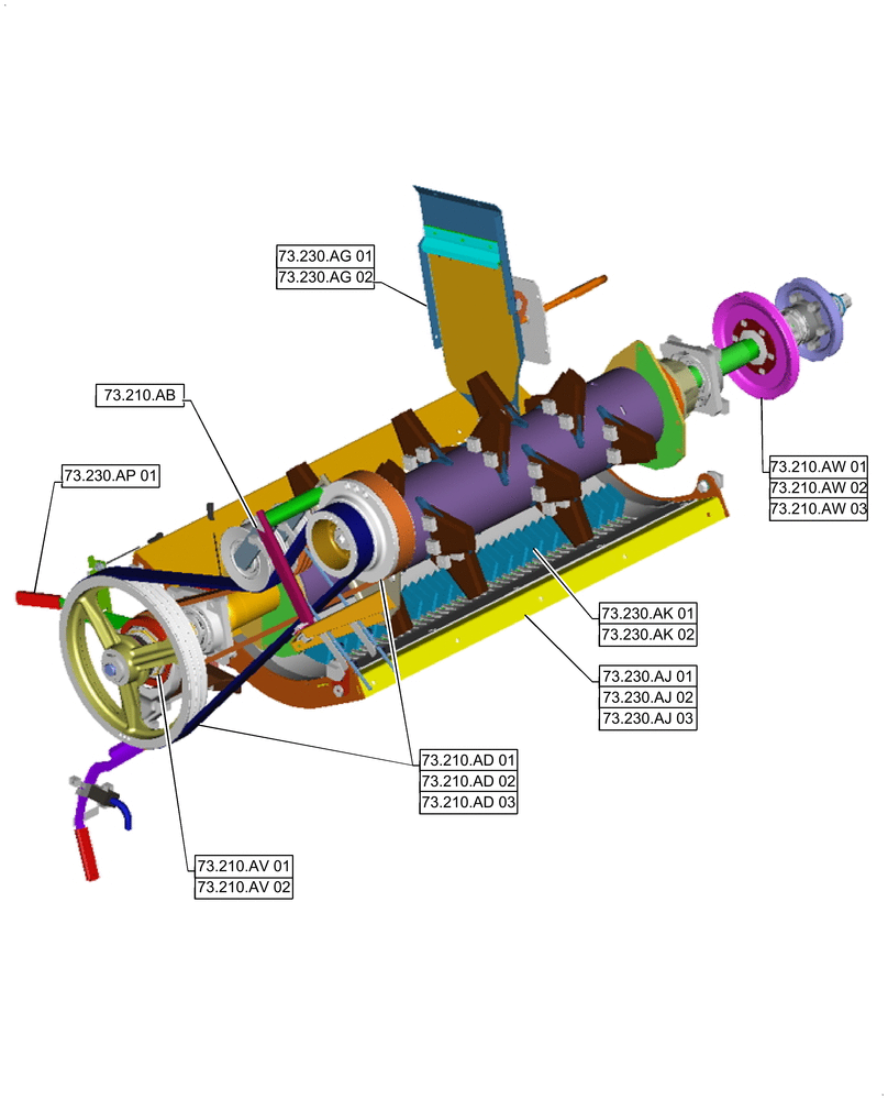 Схема запчастей Case IH 8240 - (73.000.00[01]) - SECTION INDEX - RESIDUE HANDLING (73) - RESIDUE HANDLING