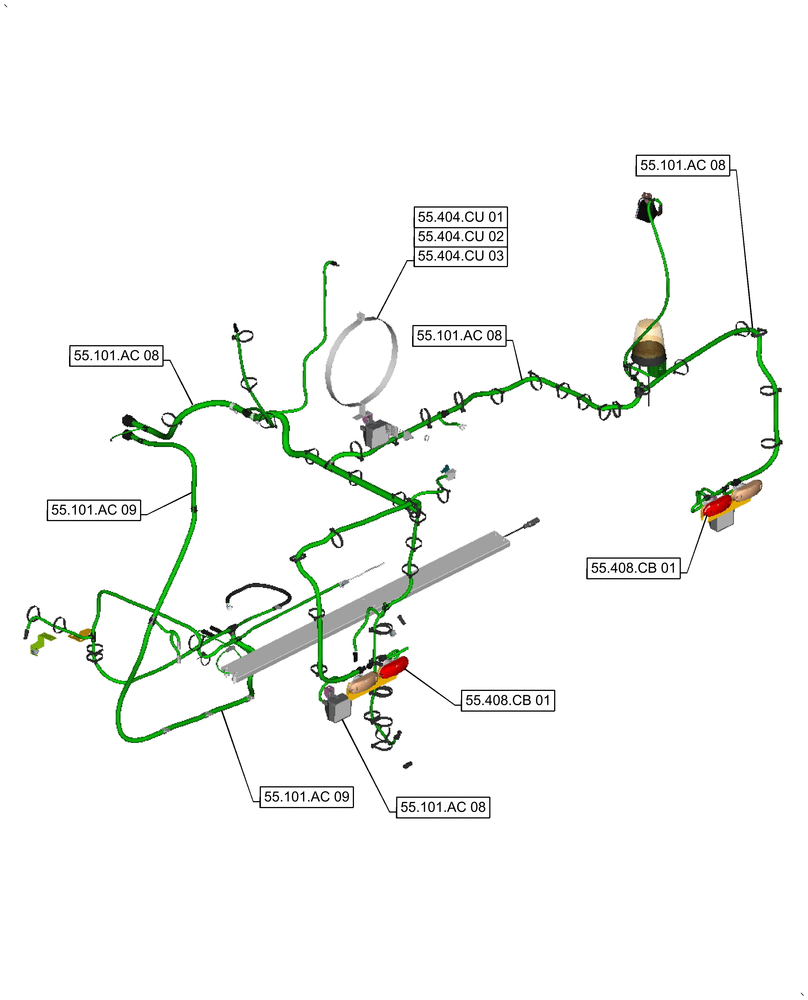 Схема запчастей Case IH 9240 - (55.000.00[04]) - SECTION INDEX - ELECTRICAL SYSTEMS (55) - ELECTRICAL SYSTEMS