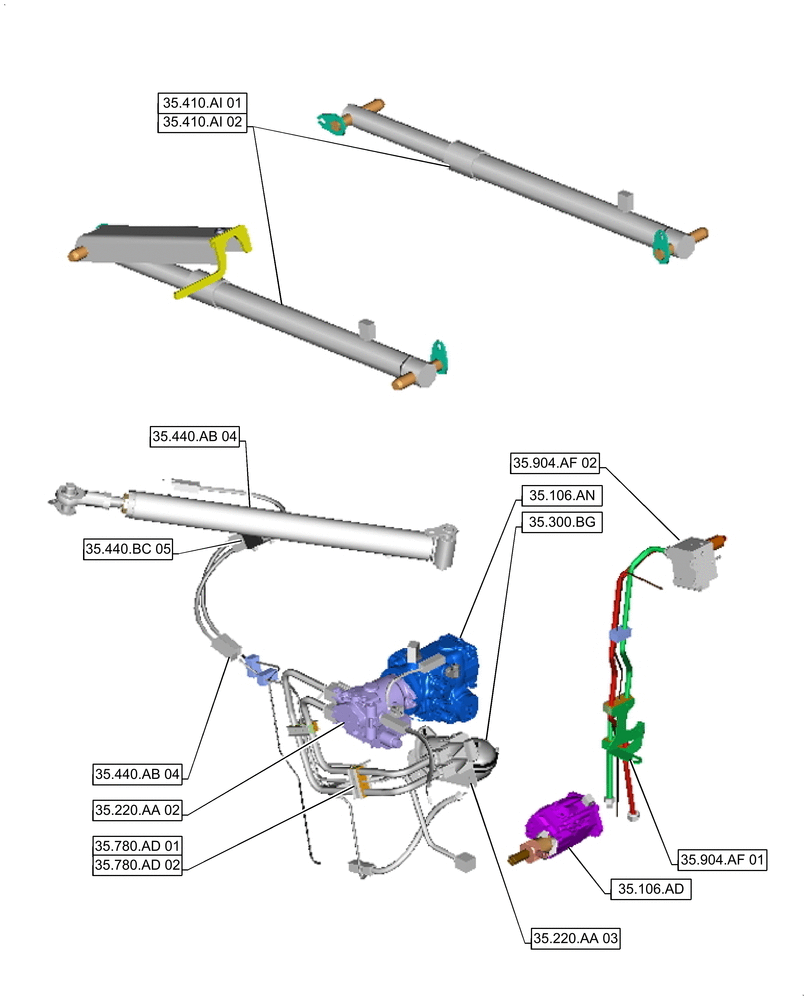 Схема запчастей Case IH 7240 - (35.000.00[05]) - SECTION INDEX - HYDRAULIC SYSTEMS (35) - HYDRAULIC SYSTEMS