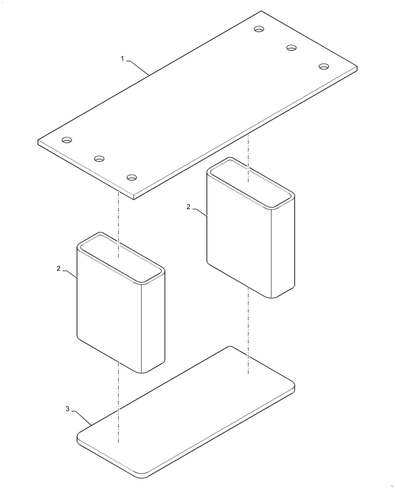 Схема запчастей Case IH TITAN 3040 - (39.100.AB [02]) - FRAME EXTENSION, 12" (39) - FRAMES AND BALLASTING