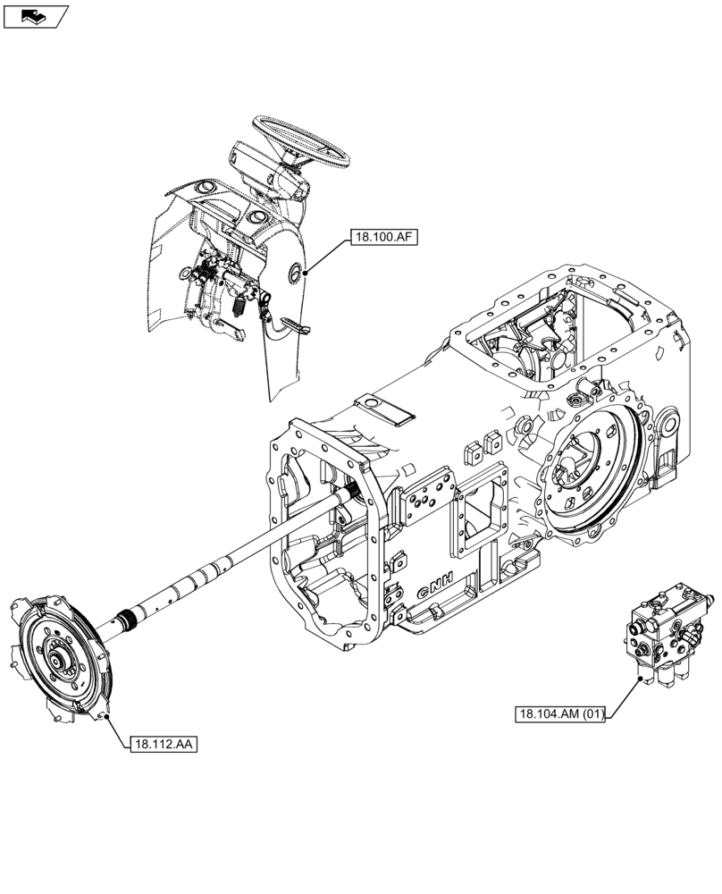 Схема запчастей Case IH FARMALL 105U - (18.000.00) - SECTION INDEX - CLUTCH (18) - CLUTCH