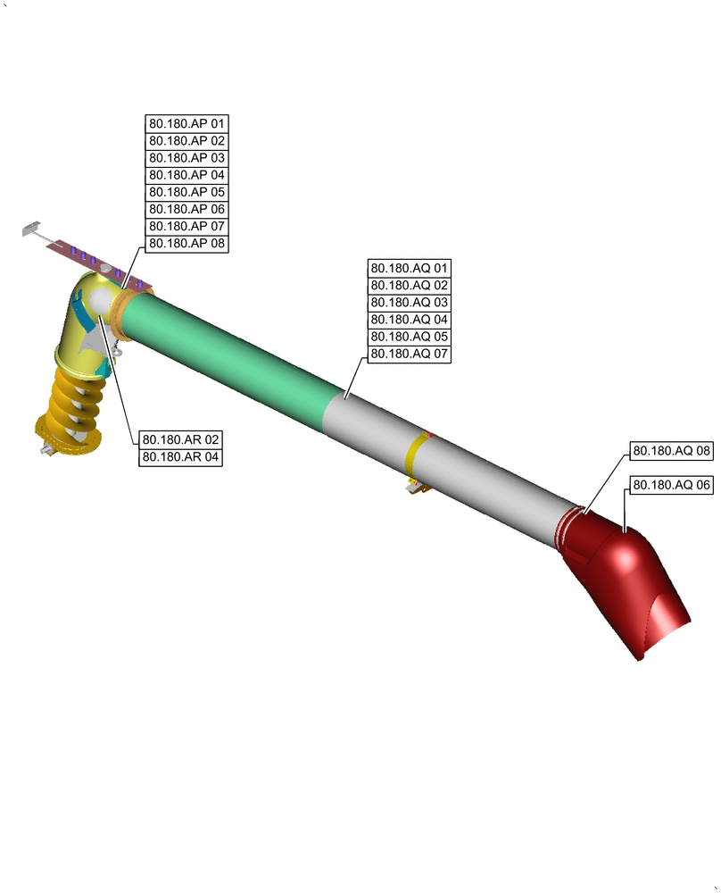 Схема запчастей Case IH 9240 - (80.000.00[03]) - SECTION INDEX - CROP STORAGE/UNLOADING (80) - CROP STORAGE/UNLOADING