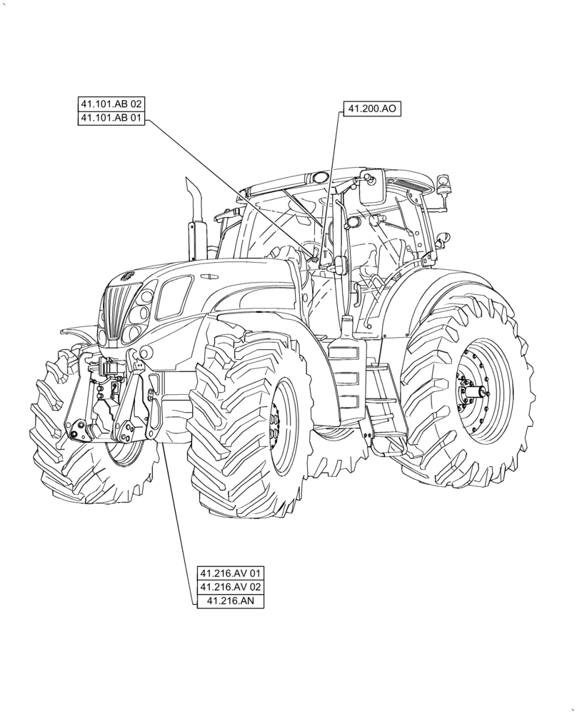 Схема запчастей Case IH PUMA 2304 - (00.000.41) - PICTORIAL INDEX - STEERING (00) - GENERAL & PICTORIAL INDEX