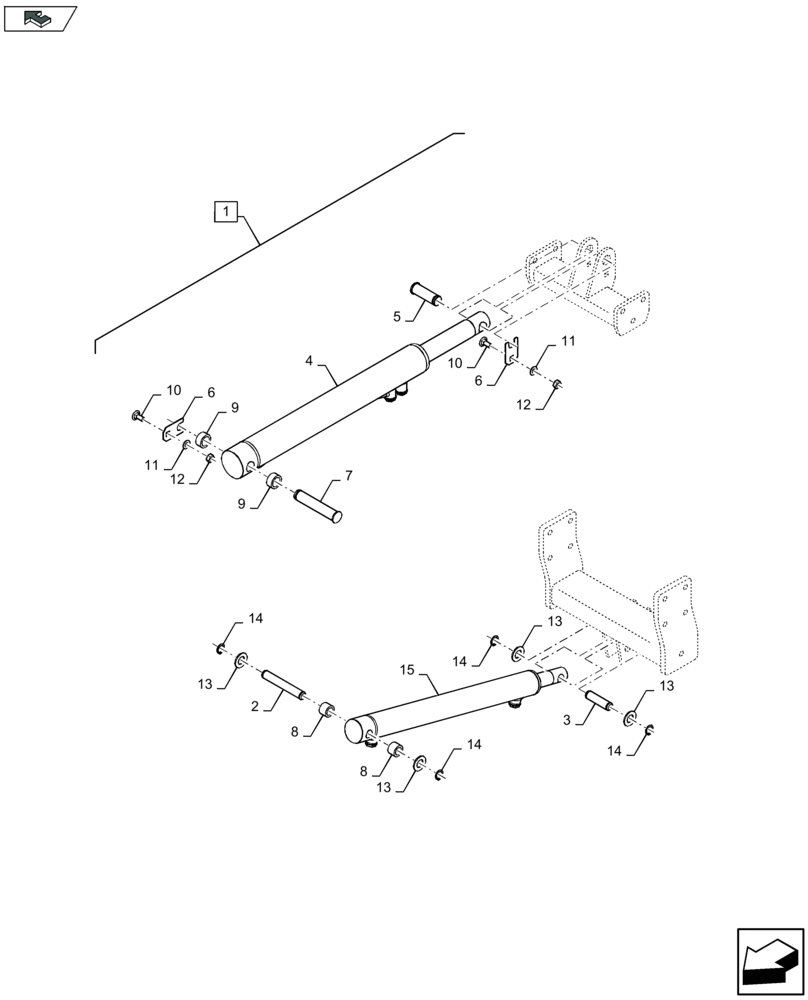 Схема запчастей Case IH LB324R - (88.070.010[02]) - SERVICE KIT : STANDARD AND PARTIAL BALE EJECTION MECHANISM - C084 (88) - ACCESSORIES