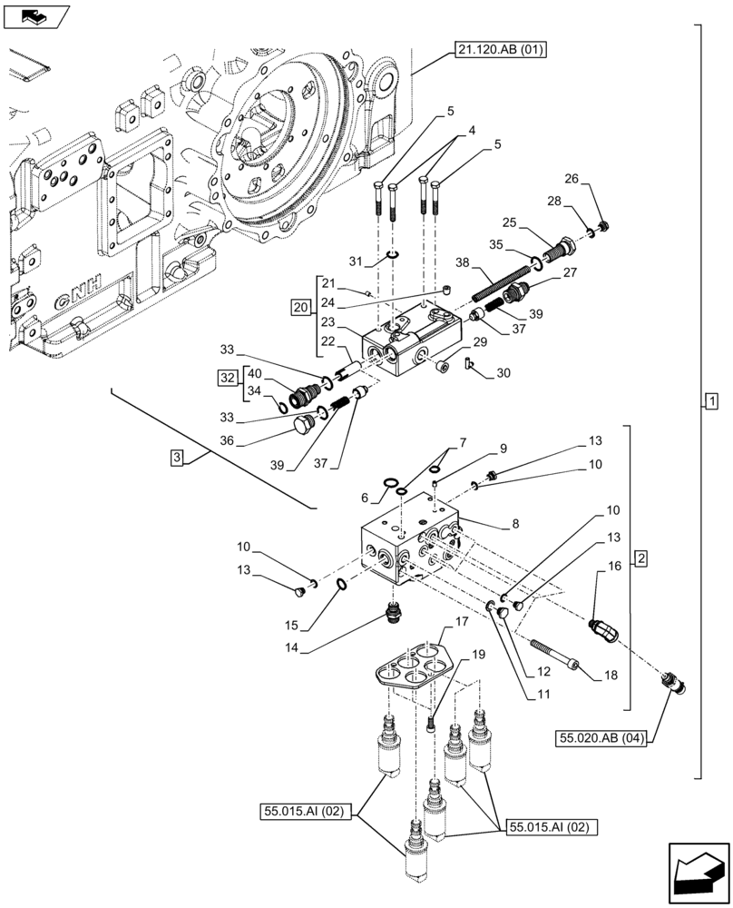 Схема запчастей Case IH FARMALL 115U - (18.104.AM[03]) - VAR - 334115, 334117 - PTO, CLUTCH (18) - CLUTCH