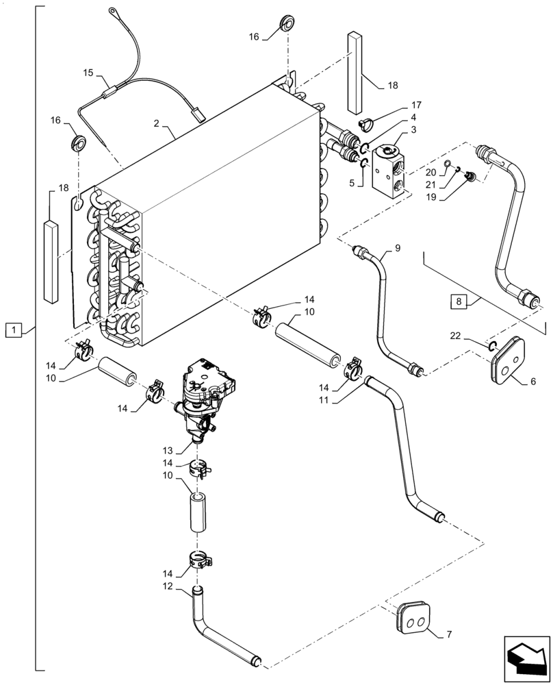 Схема запчастей Case IH PATRIOT 3240 - (50.100.AP[03]) - STANDARD HVAC ASSY (50) - CAB CLIMATE CONTROL