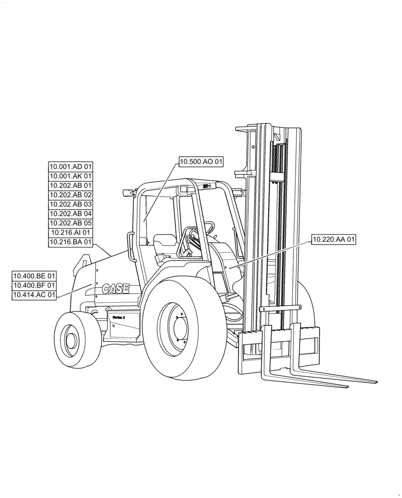 Схема запчастей Case IH 586H - (10.000.00) - SECTION INDEX - ENGINE (10) - ENGINE