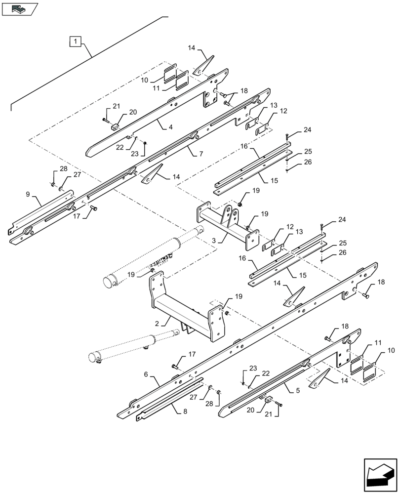 Схема запчастей Case IH LB424R - (88.070.011[01]) - SERVICE KIT : STANDARD AND PARTIAL BALE EJECTION MECHANISM - C084 (88) - ACCESSORIES