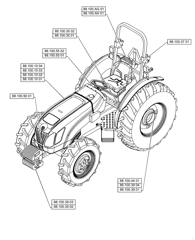 Схема запчастей Case IH FARMALL 60A - (00.000.88[01]) - PICTORIAL INDEX - ACCESSORIES (00) - GENERAL & PICTORIAL INDEX