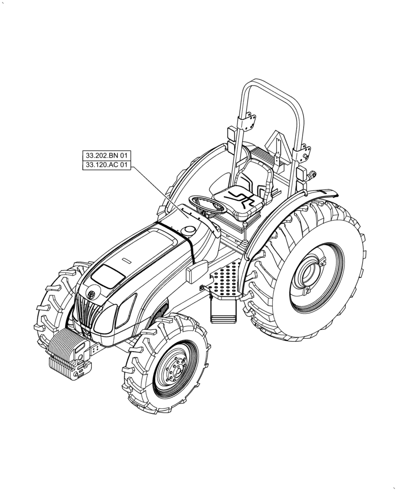 Схема запчастей Case IH FARMALL 50A - (33.000.00[01]) - SECTION INDEX - IMPLEMENT POWER TAKE OFF (33) - BRAKES & CONTROLS