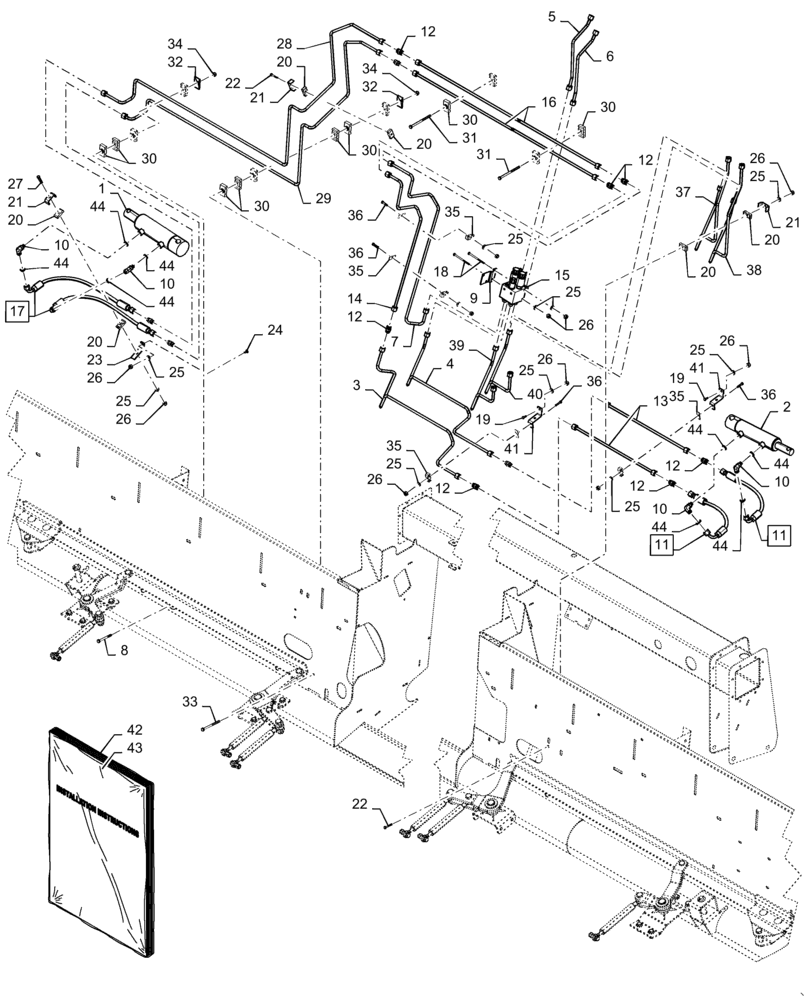Схема запчастей Case IH 3162 - (88.058.13[02]) - DIA KIT, 30FT SUSPENSION, CAB, ASN YEH040352 (88) - ACCESSORIES